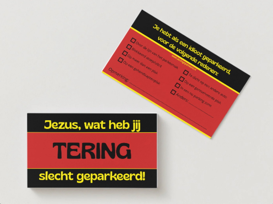 Jezus, wat heb jij tering slecht geparkeerd!